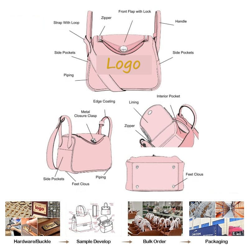 Custom Hardware Punk Leather Bag Special Style OEM Manufacturer