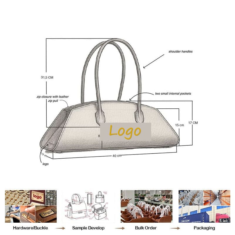 Custom Full Grain Leather Armpit Bag OEM ODM Leather Manufacturer