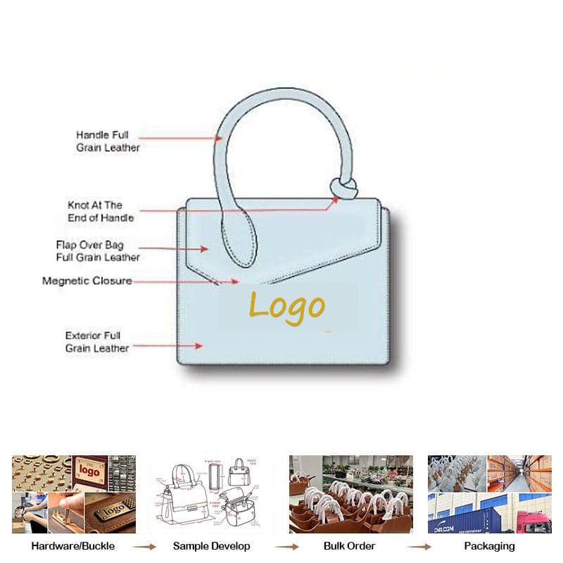 Custom Cowhide Leather Satchel Bag OEM Leather Goods Producer