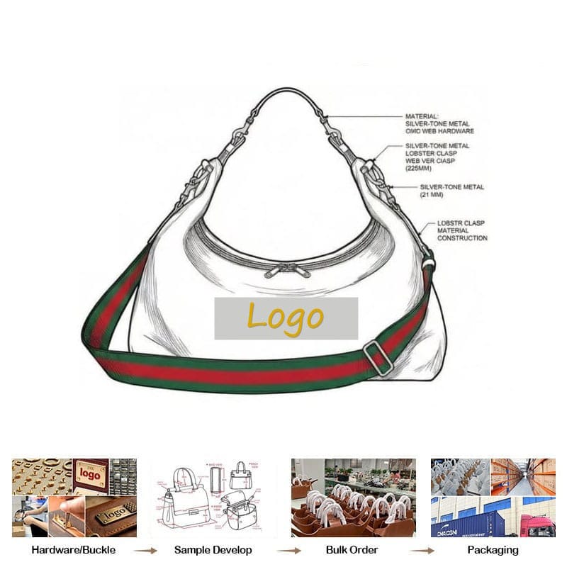 Custom Soft Genuine Leather Hobo Bag Private Label Leather Manufacturer