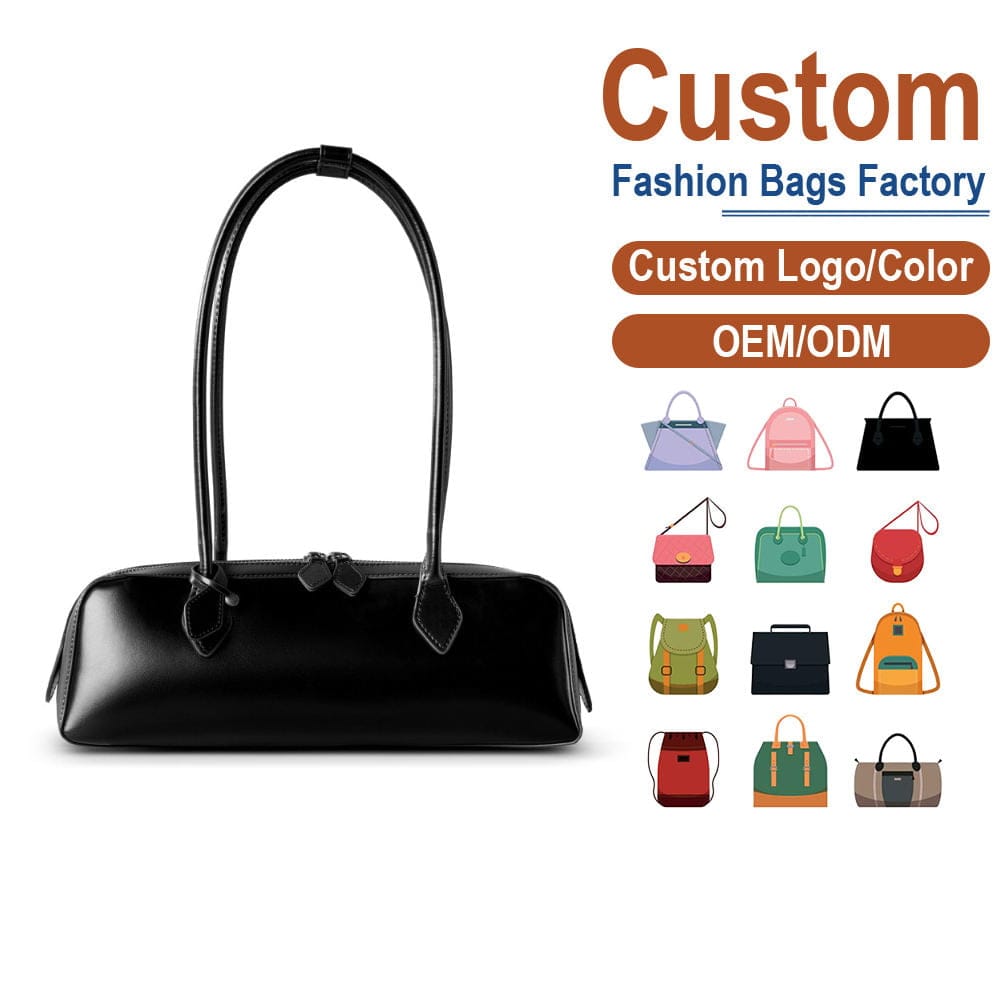 OEM Factory Custom Luxury Oil Waxed Genuine Leather Vintage Waterproof Bowler Bag Black Lady Designer Shoulder Handbag for Women