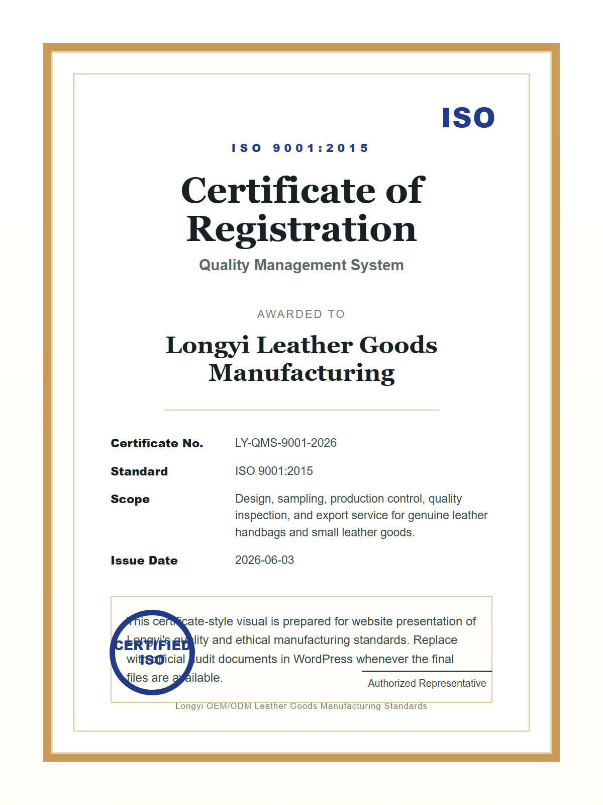 ISO 9001 Certification