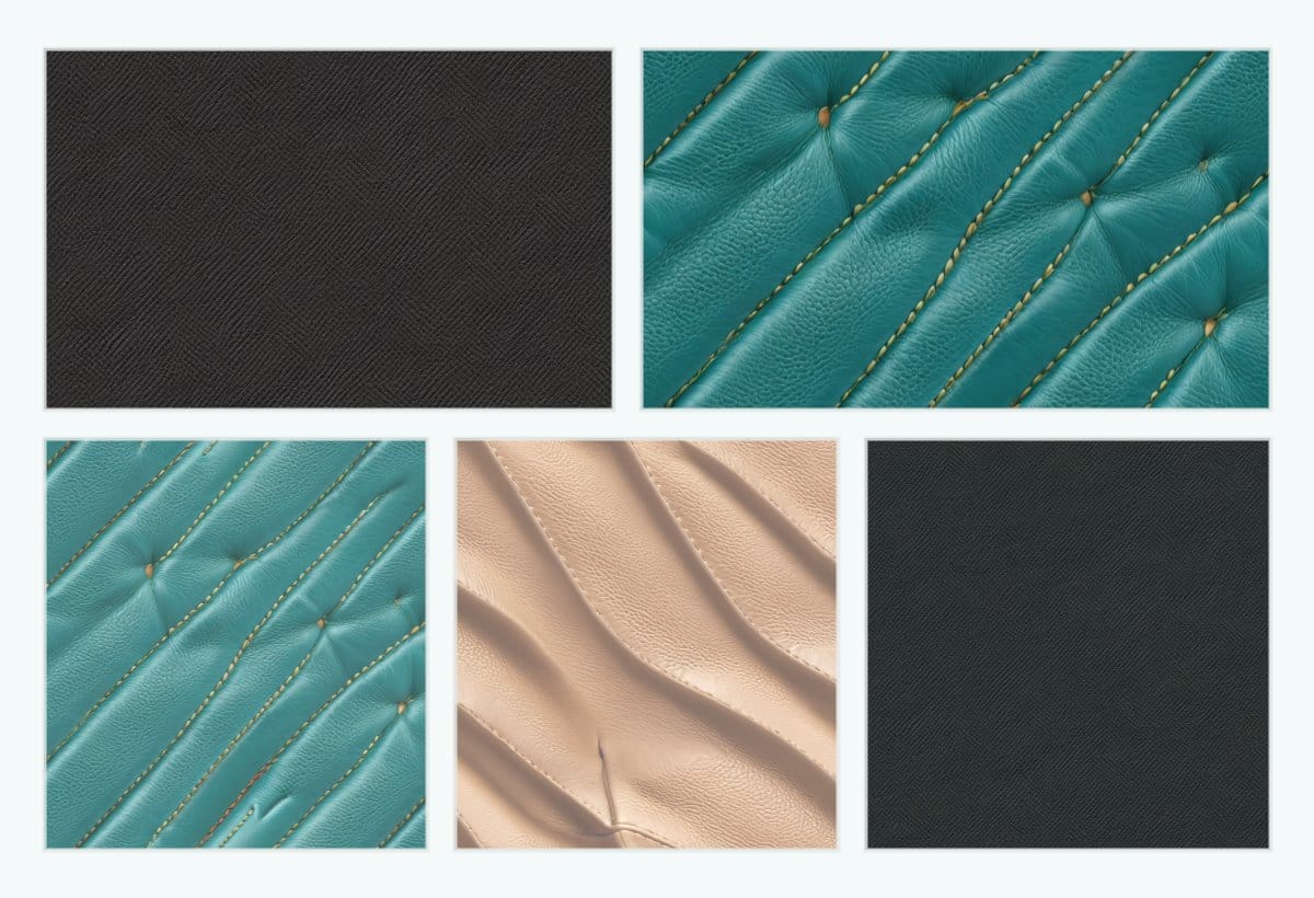 Neutral and cool leather material range