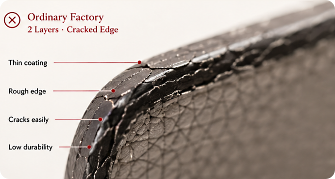 Ordinary two-layer cracked edge comparison